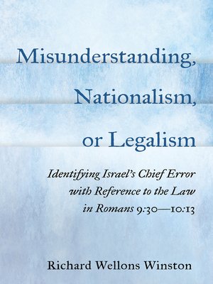 cover image of Misunderstanding, Nationalism, or Legalism